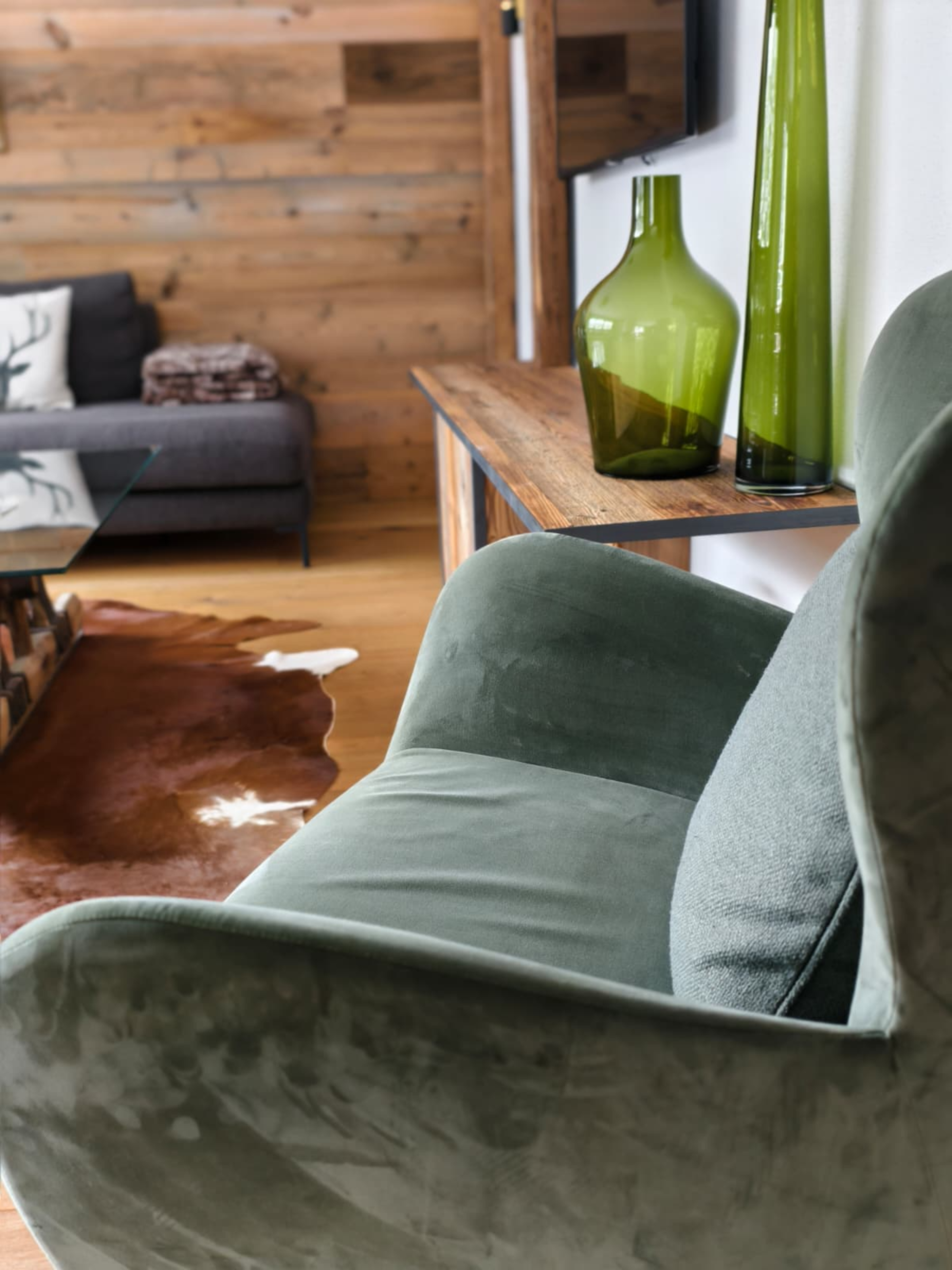 Detailaufnahme Sessel im Wohnzimmer