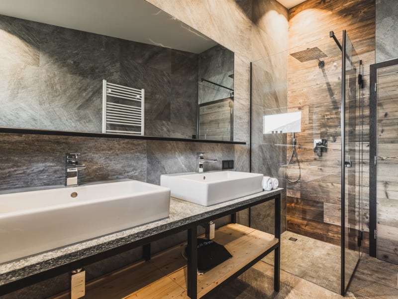 Wilderer Chalet Steinadler – lavabo e doccia – Leutasch, Tirolo