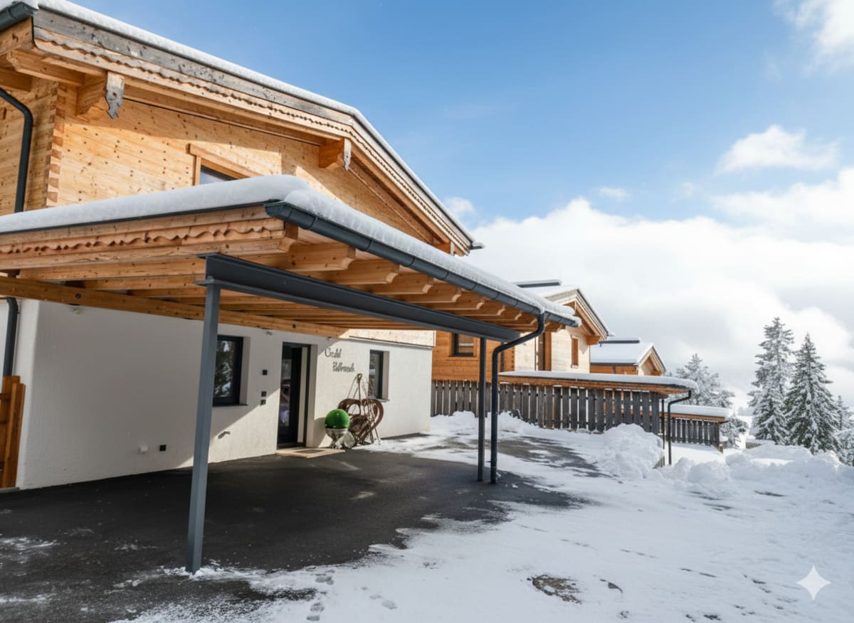 Tie Wilderer Chalets -taloille talvella