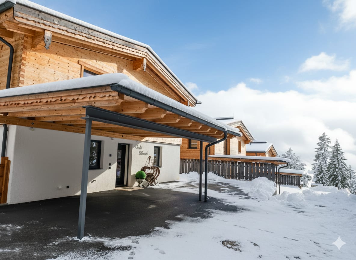 Chalet Rothirsch – Außenansicht der Wilderer Chalets in Leutasch Tirol