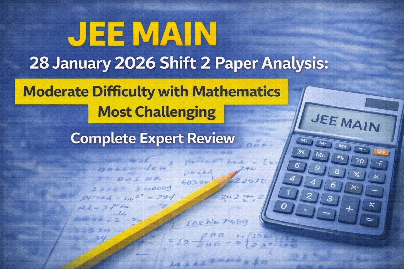 JEE Main 28 January 2026 Shift 2 Paper Analysis:...