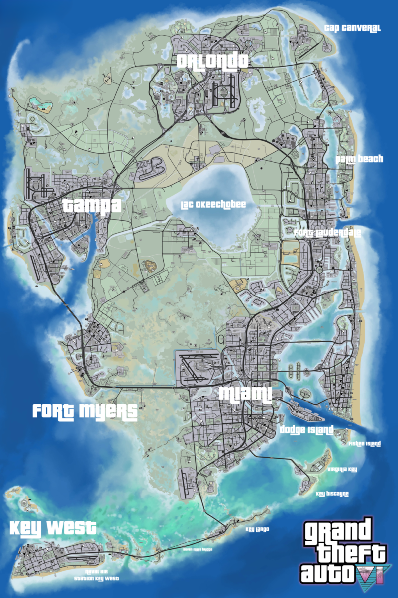 Mapa de Leonida em GTA 6