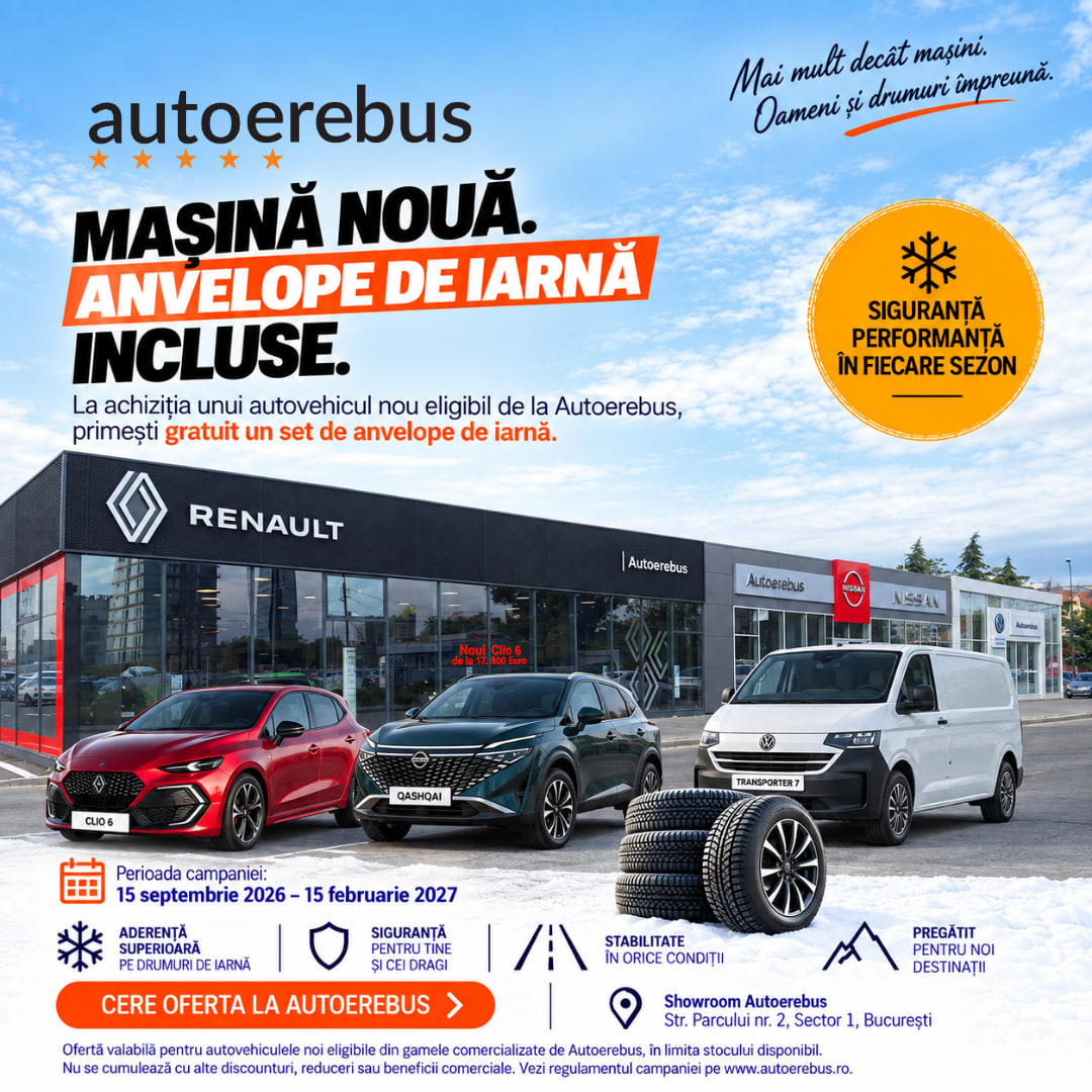 Masina noua. Anvelope de iarna de la Autoerebus. Regulament