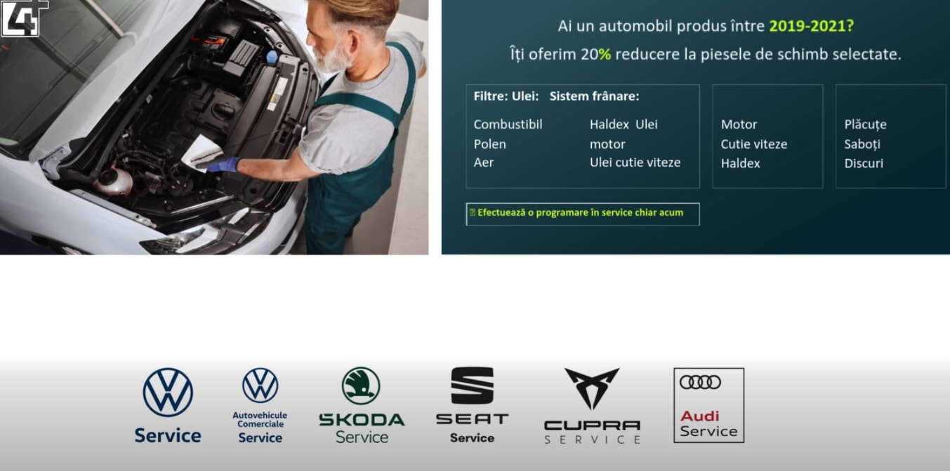 Beneficiaza de 20% reducere la piese selectate