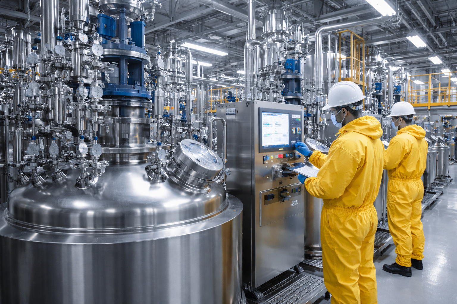 Heavy manufacturing facility with industrial equipment