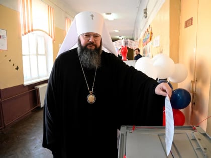 Митрополит Исидор проголосовал на выборах президента России в Смоленской области