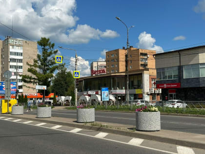 В Смоленске установили новую партию цветочных вазонов