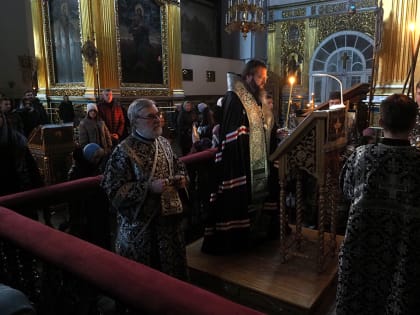 Великое повечерие с чтением Великого покаянного канона преподобного Андрея Критского в среду Первой седмицы Великого поста