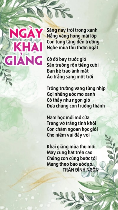 Ngày khai giảng