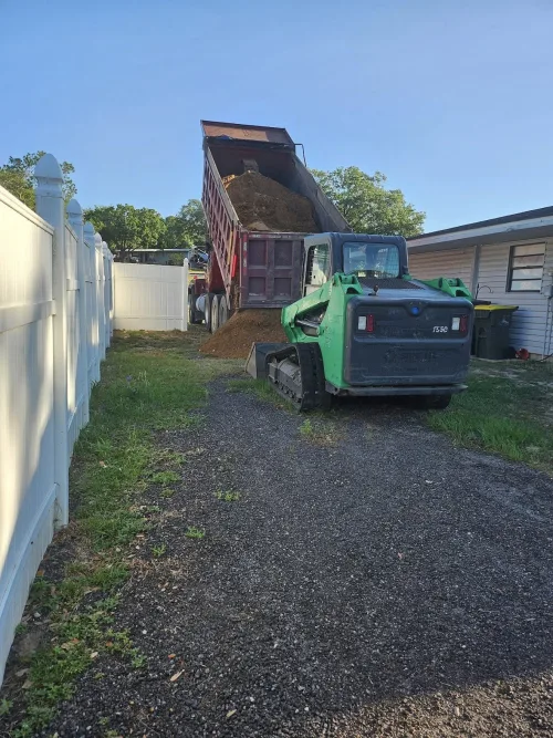 Dump Truck Hauling Debris