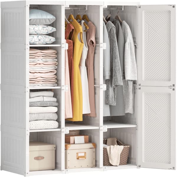 LEMARI BAJU MINIMALIS 12 BOX 2 HANGER