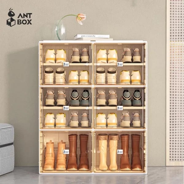 RAK LEMARI PENYIMPANAN SEPATU KABINET 2 BARIS 14  SLOT (28 PASANG)