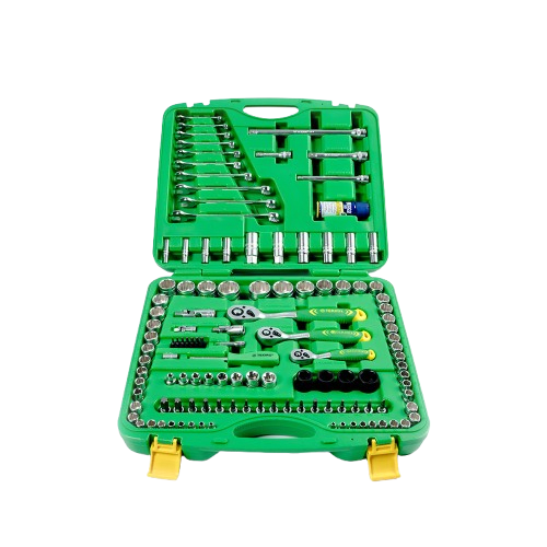 Socket Set 1/4 - 3/8 - 1/2 Inch 120 Pcs 6 PT Tekiro SC-SE0623