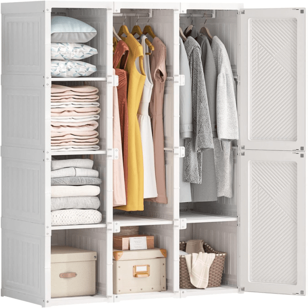 LEMARI BAJU MINIMALIS 12 BOX 2 HANGER