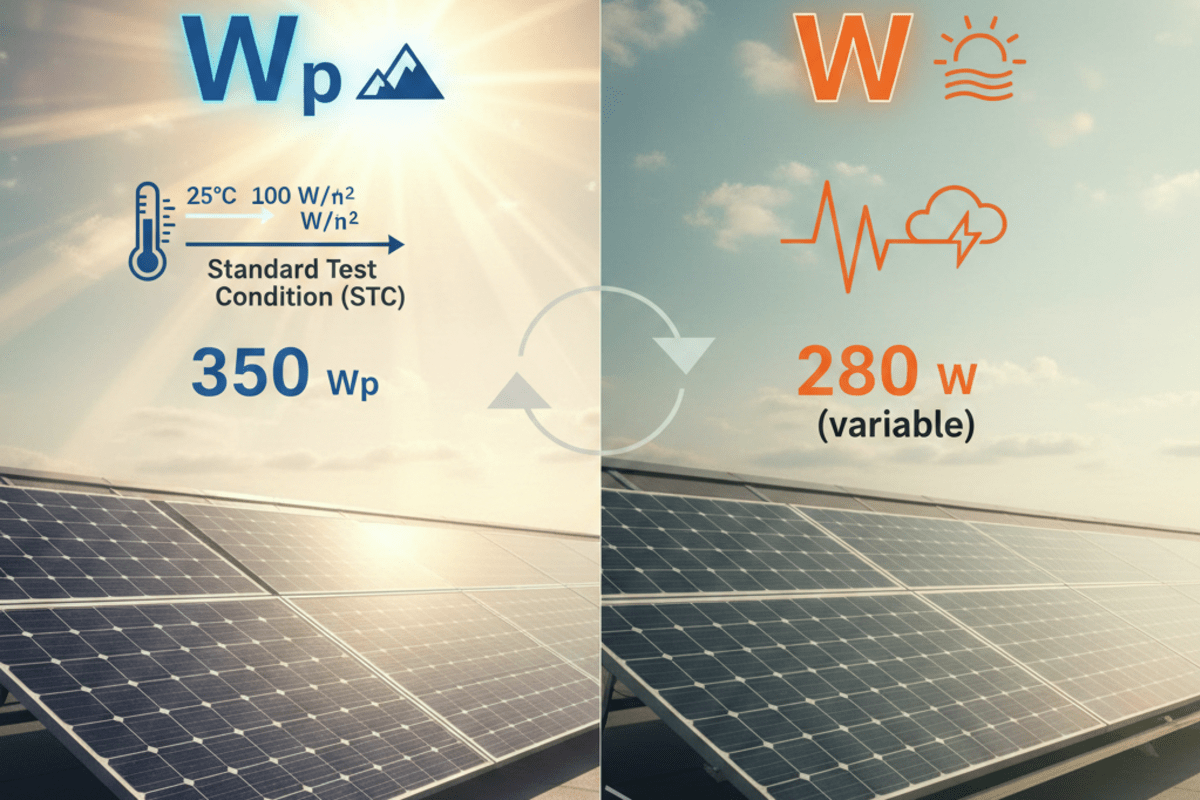 Bedakan Watt Peak (Wp) vs Watt (W) pada Panel Surya | Jangan Keliru!