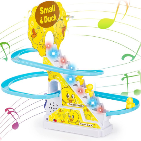 9 duck- Electric Cartoon Duck Climbing Music Train Duck Toys