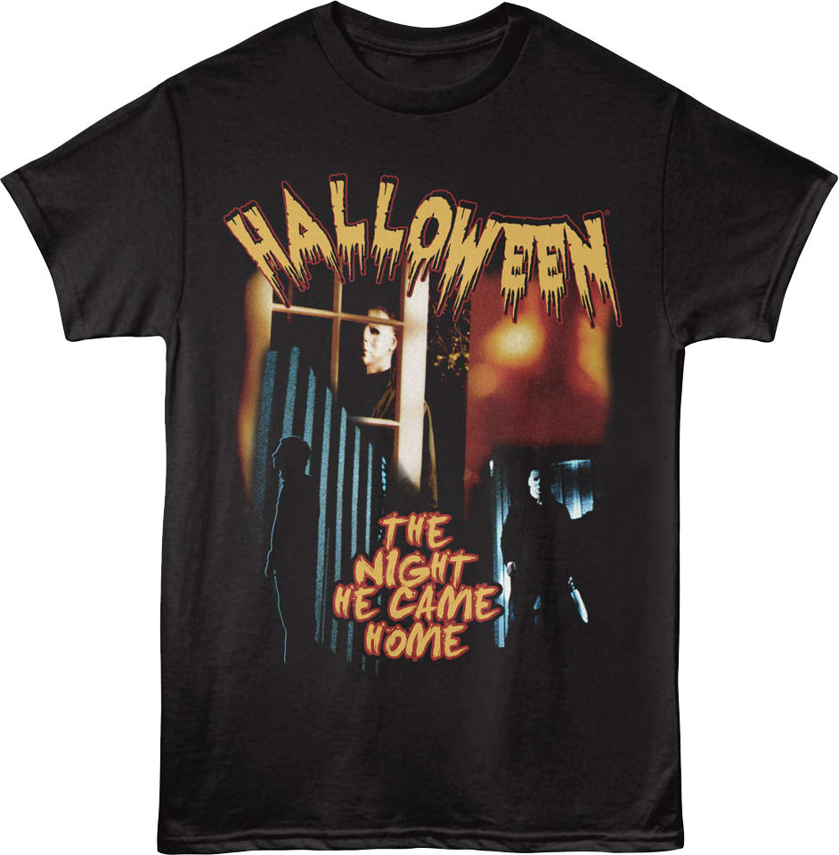 Michael Myers The Night He Came Home Collage Halloween T-Shirt