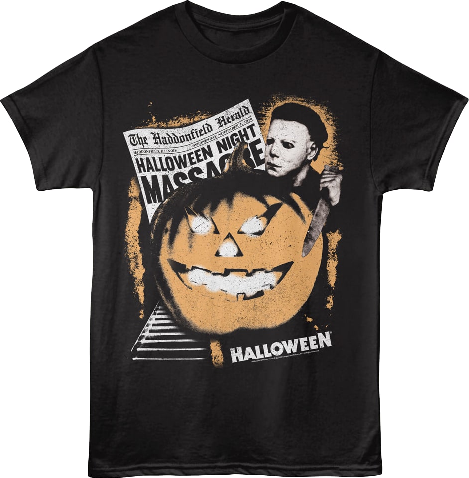 Haddonfield Herald Headline Halloween T-Shirt