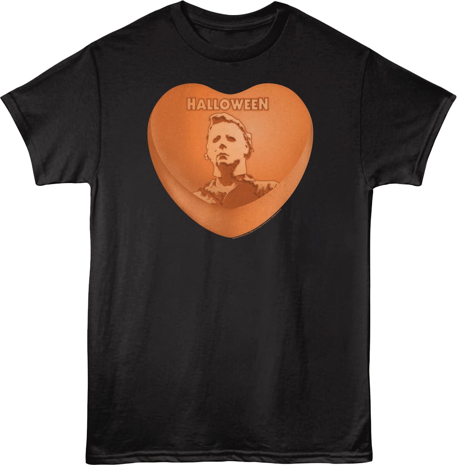 Michael Myers Candy Heart Halloween T-Shirt