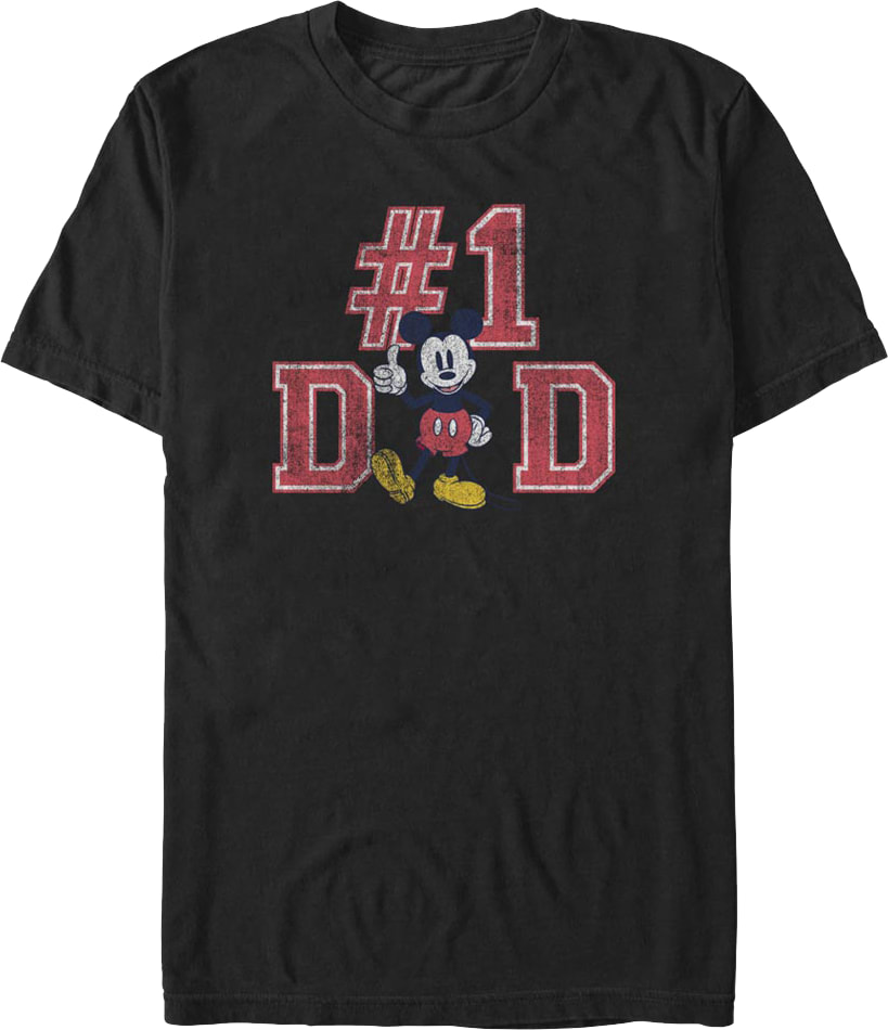#1 Dad Mickey Mouse Disney T-Shirt