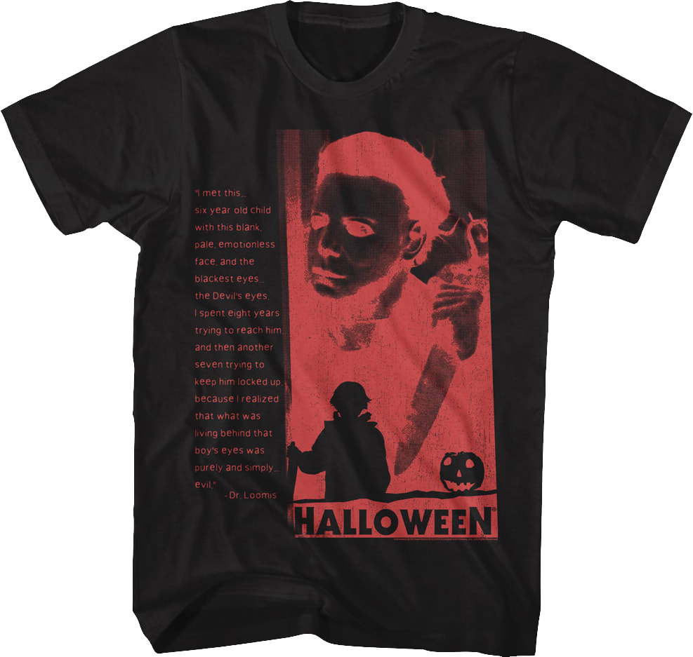 Devil's Eyes Negative Silhouette Halloween T-Shirt