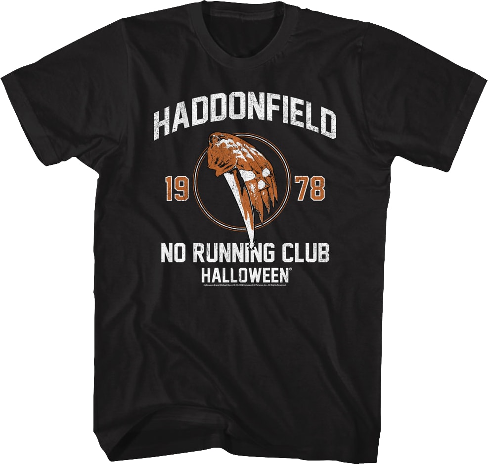 Haddonfield No Running Club Halloween T-Shirt