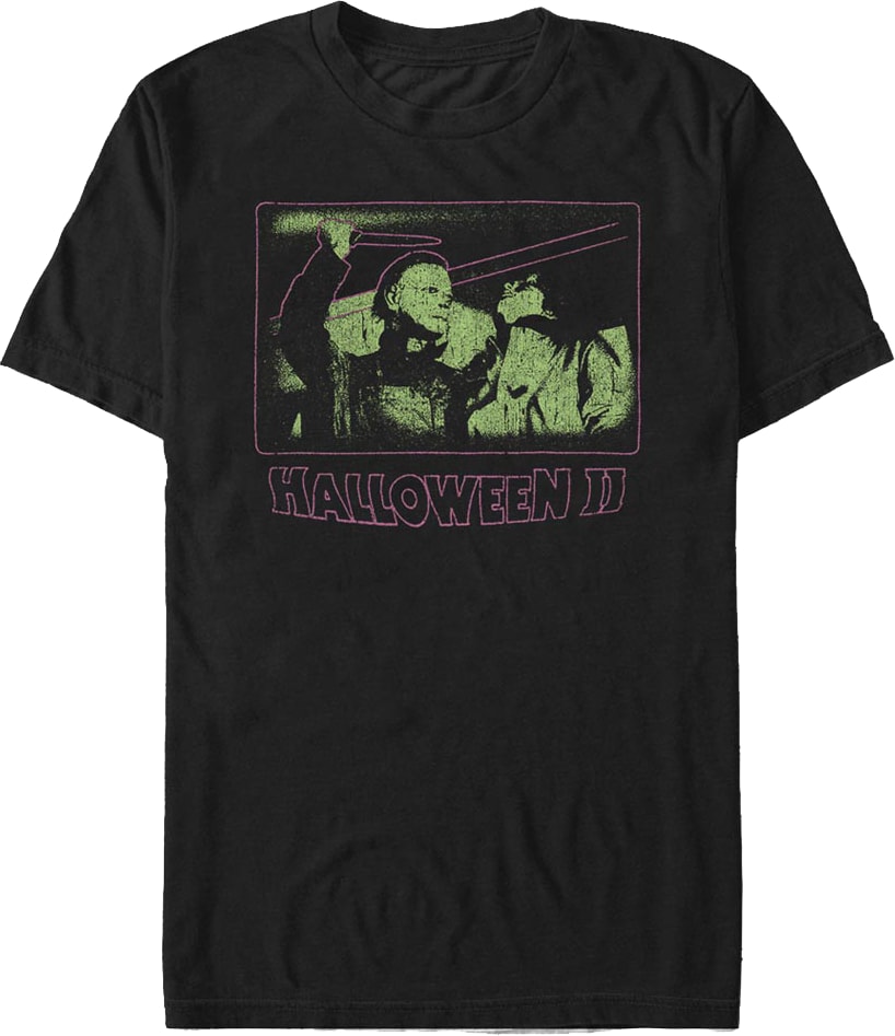 Neon Michael Myers Attack Halloween II T-Shirt