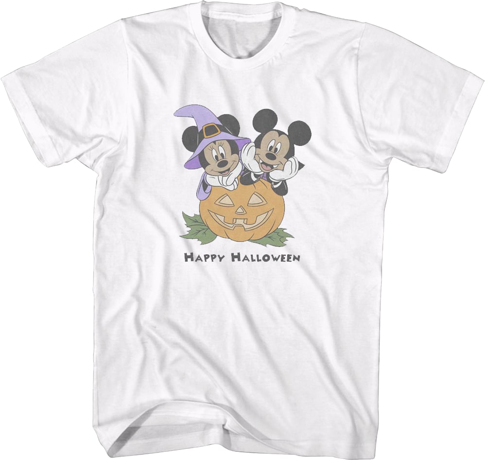 Minnie Mouse Mickey Mouse Happy Halloween Disney T-Shirt