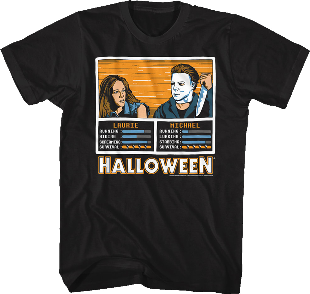 Laurie vs Michael Video Game Halloween T-Shirt