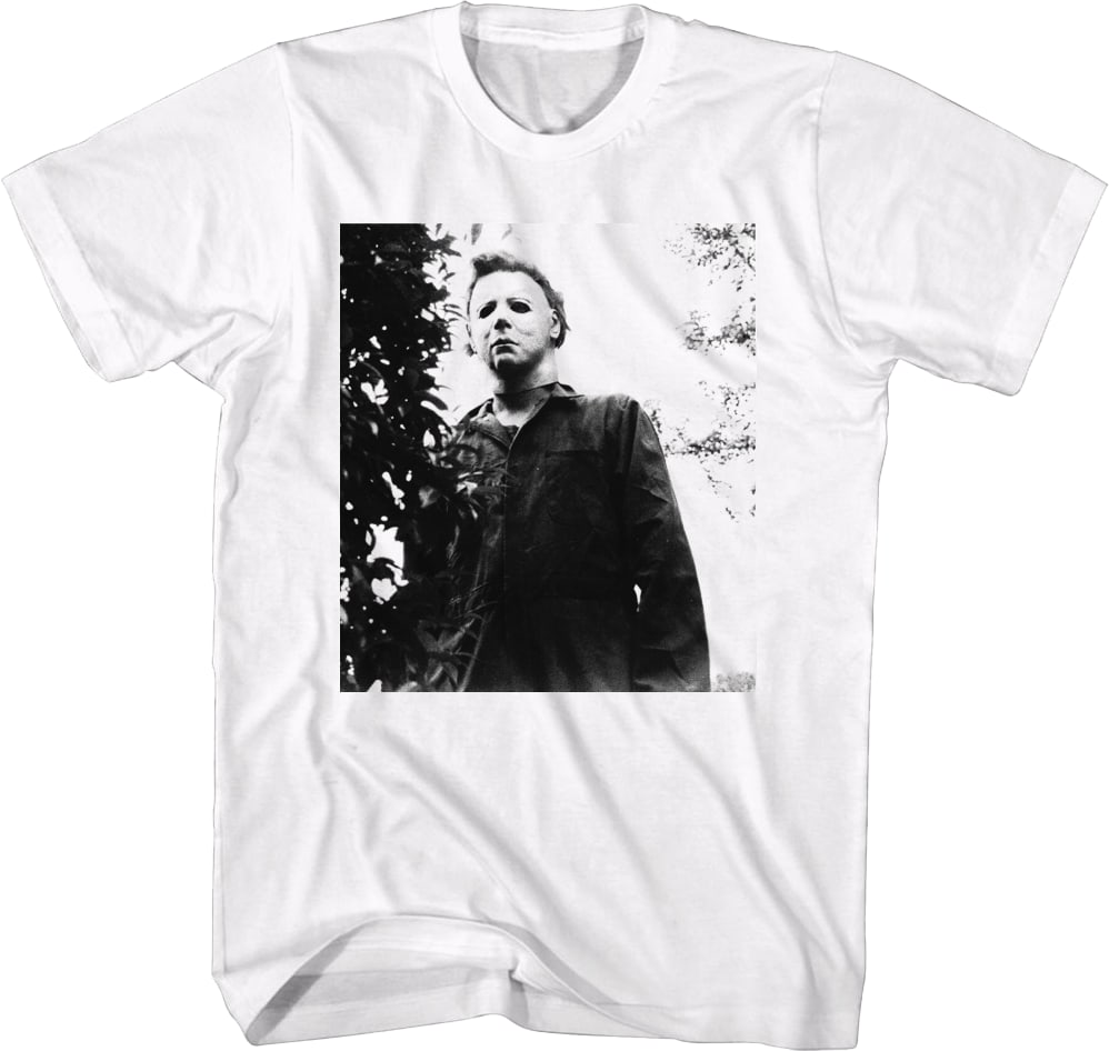 Michael Myers Black And White Photo Halloween T-Shirt