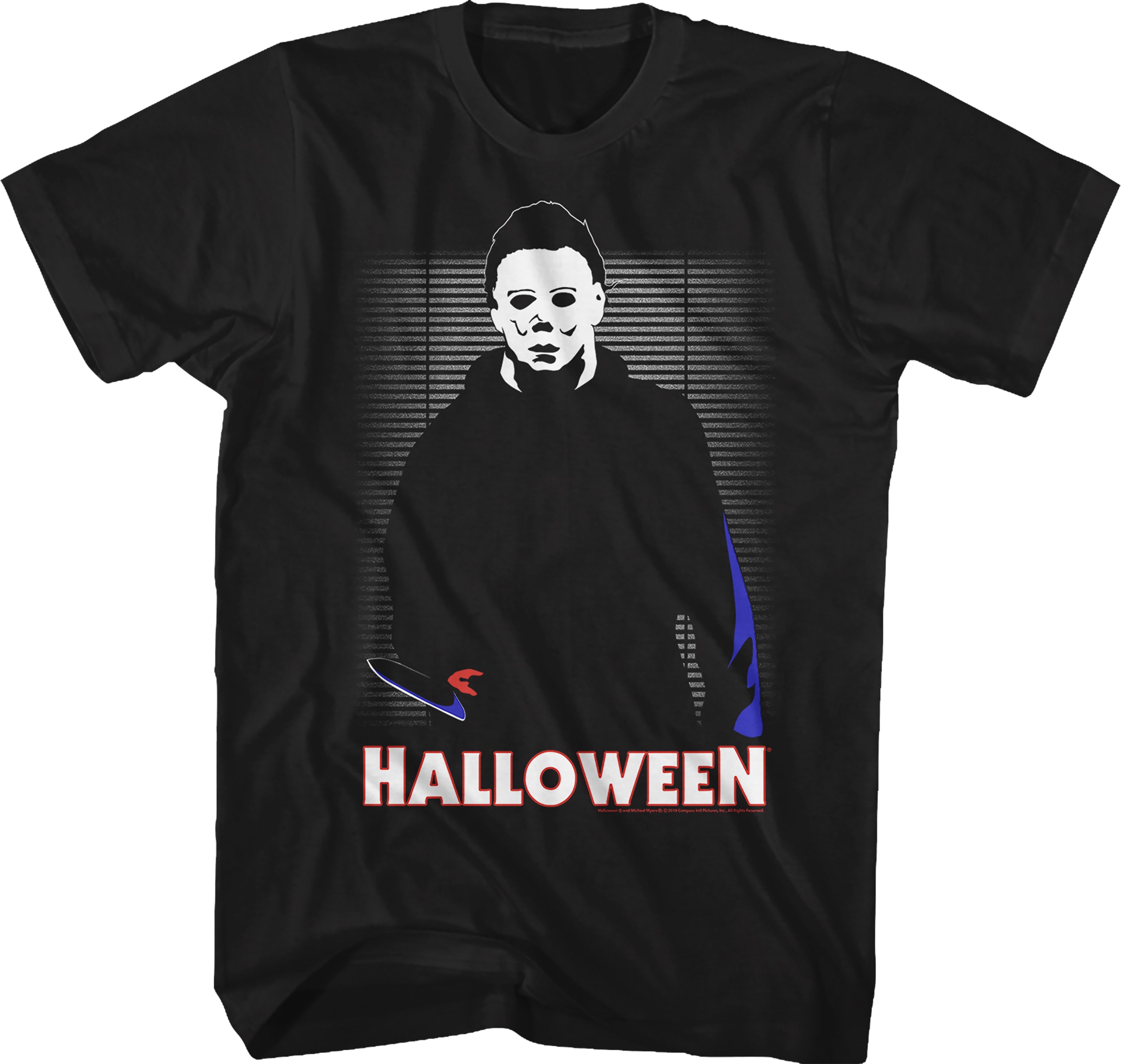 Illustrated Michael Myers Halloween T-Shirt