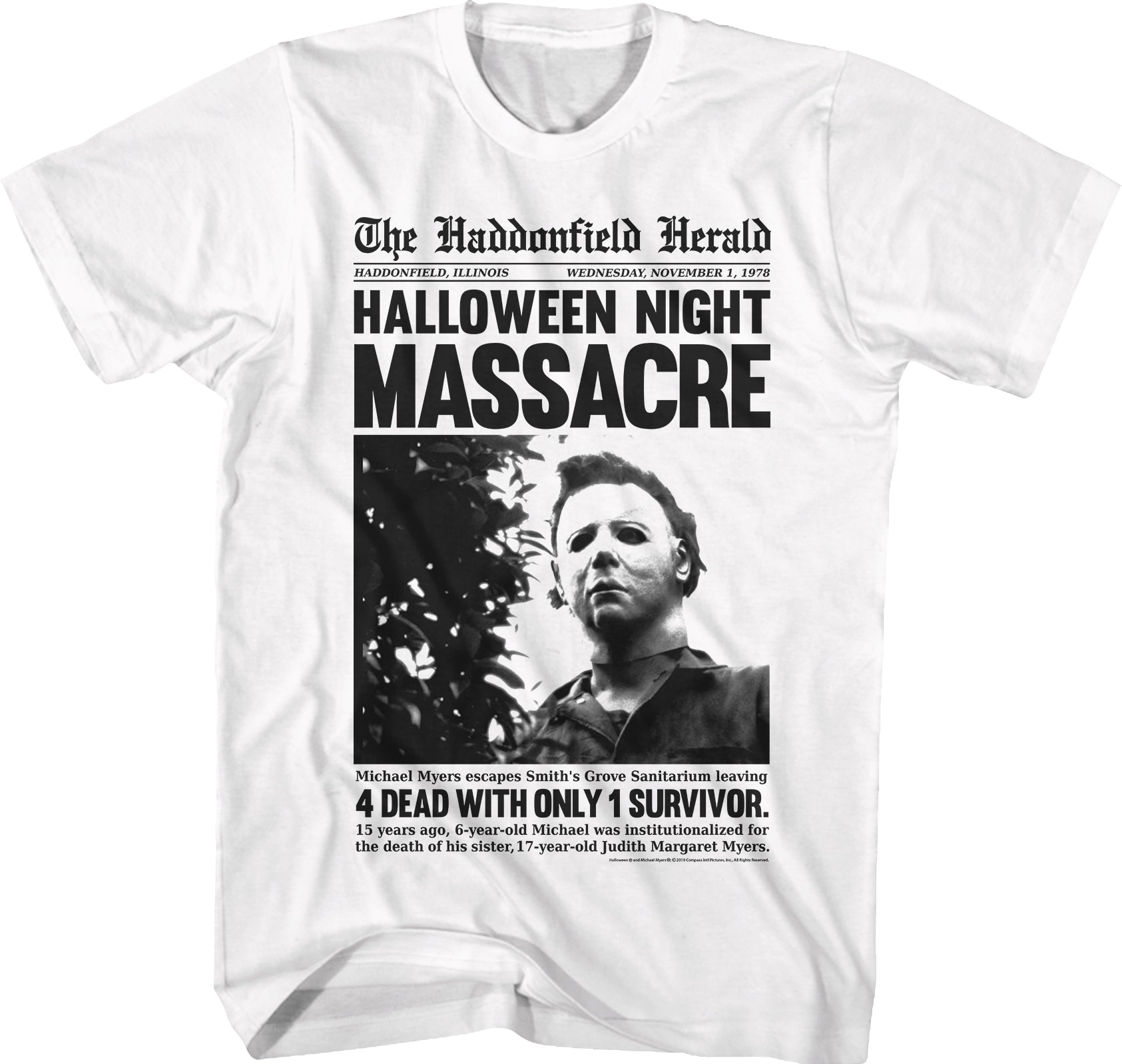 Michael Myers Headline Halloween T-Shirt