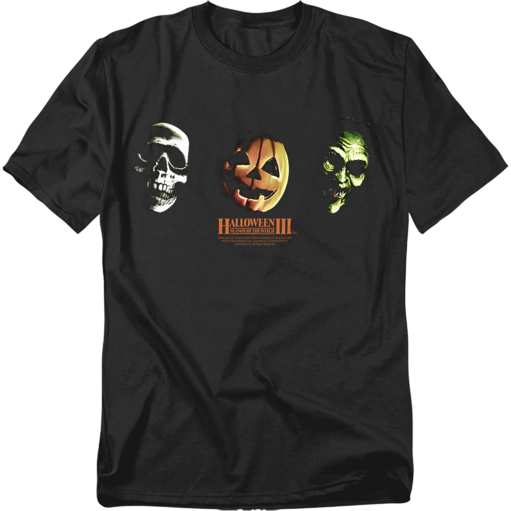 Three Scary Masks Halloween III Season of the Witch T-Shirt