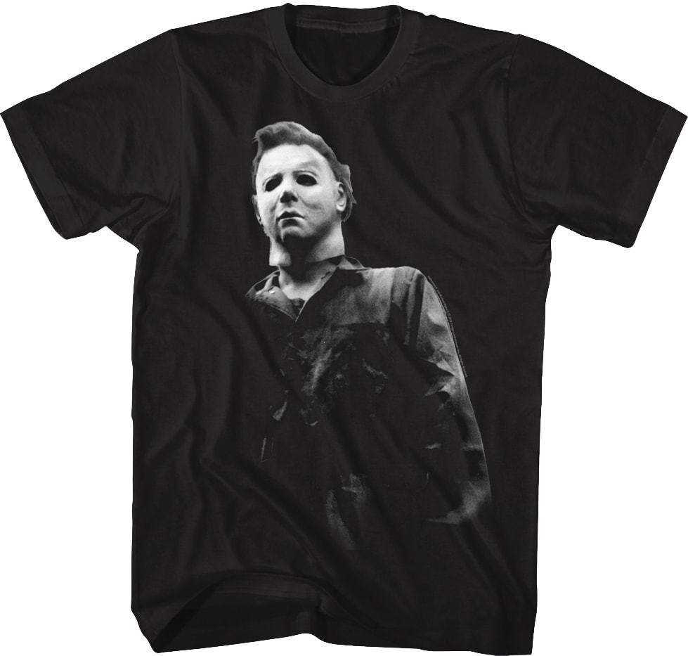 Black and White Michael Myers Halloween T-Shirt