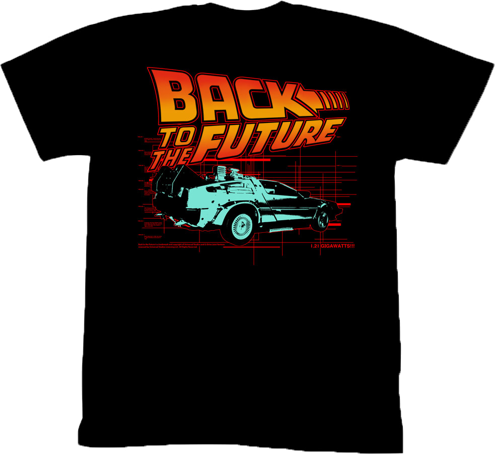 Black Back To The Future T-Shirt