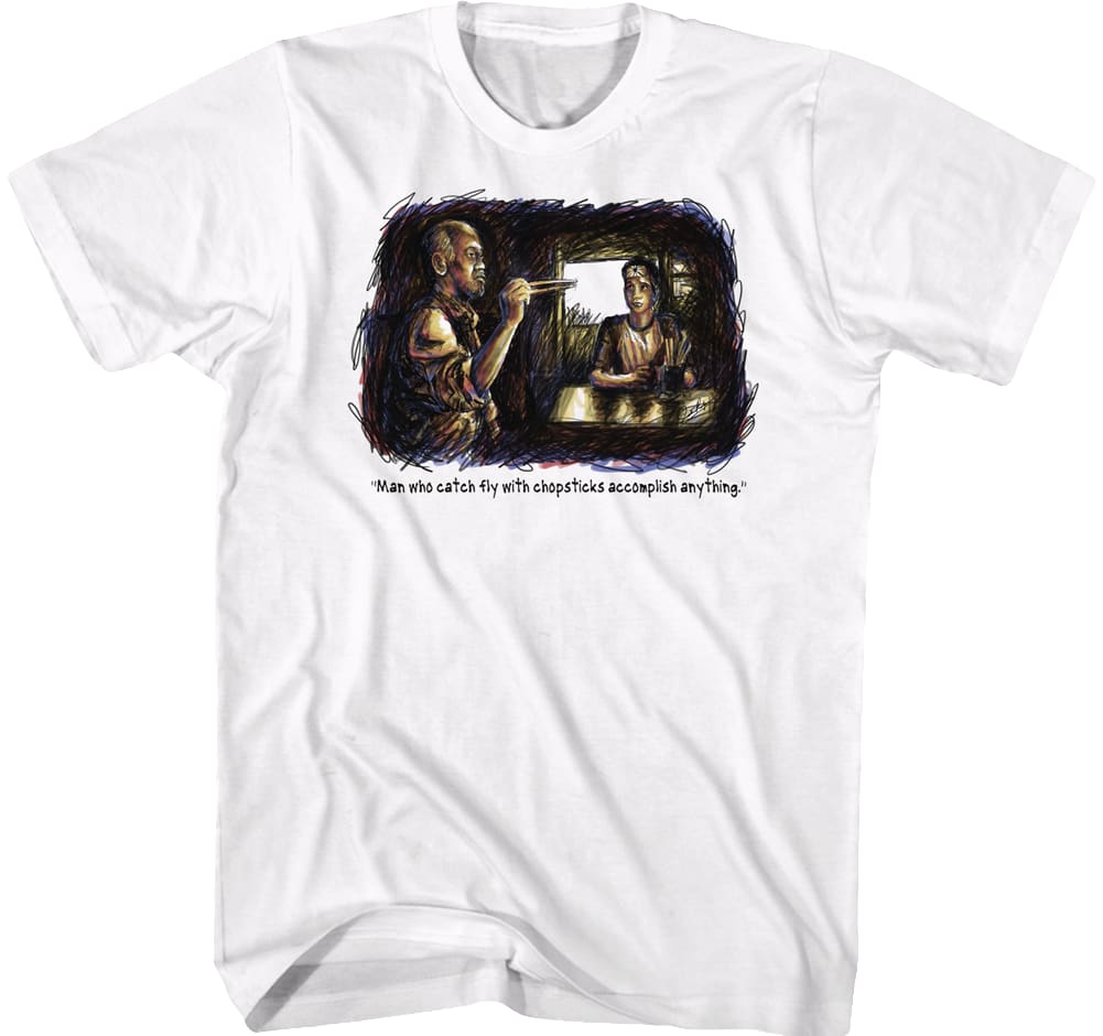 Chopsticks Sketch Karate Kid T-Shirt