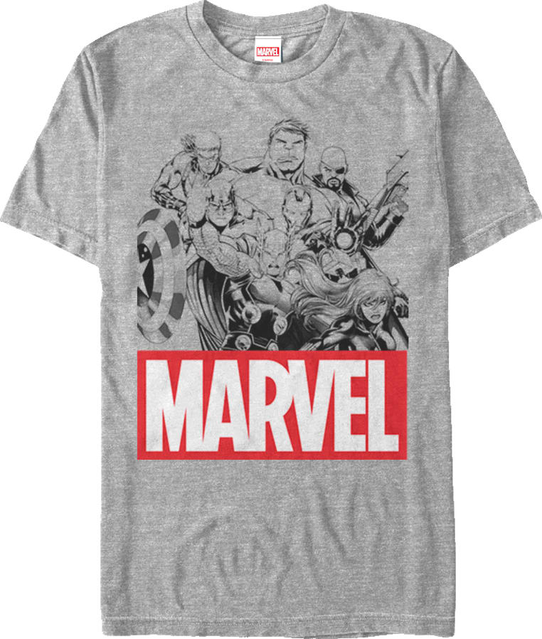 Marvel Avengers Group Sketch T-Shirt