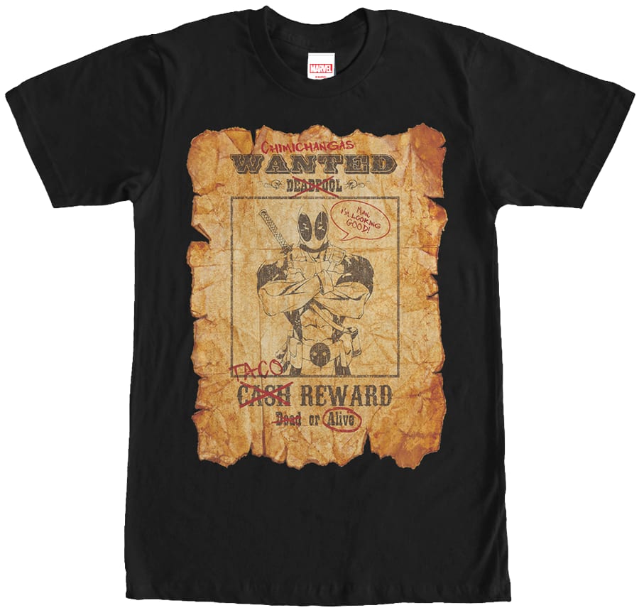 Marvel Deadpool Wanted Poster T-Shirt