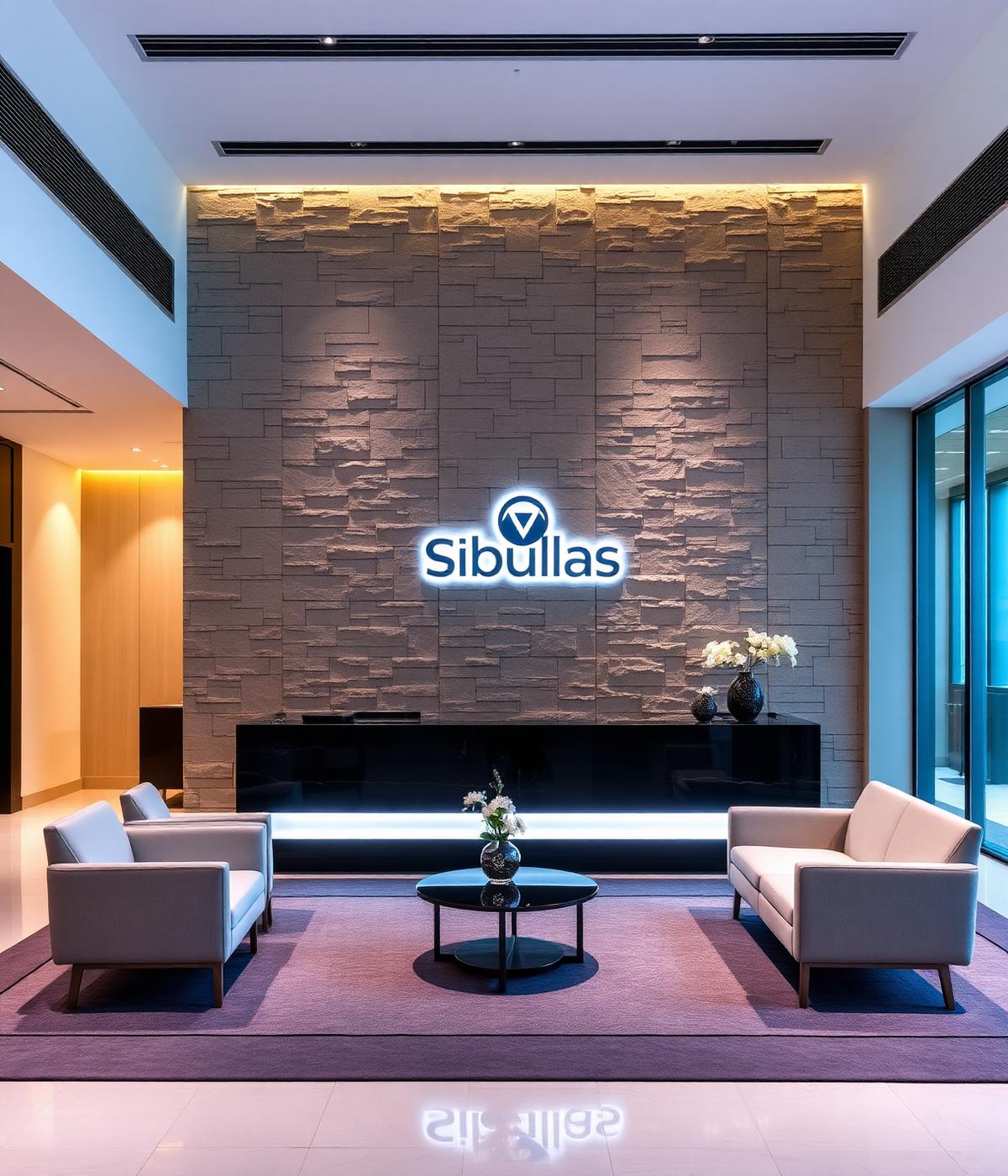 Reception & brand wall