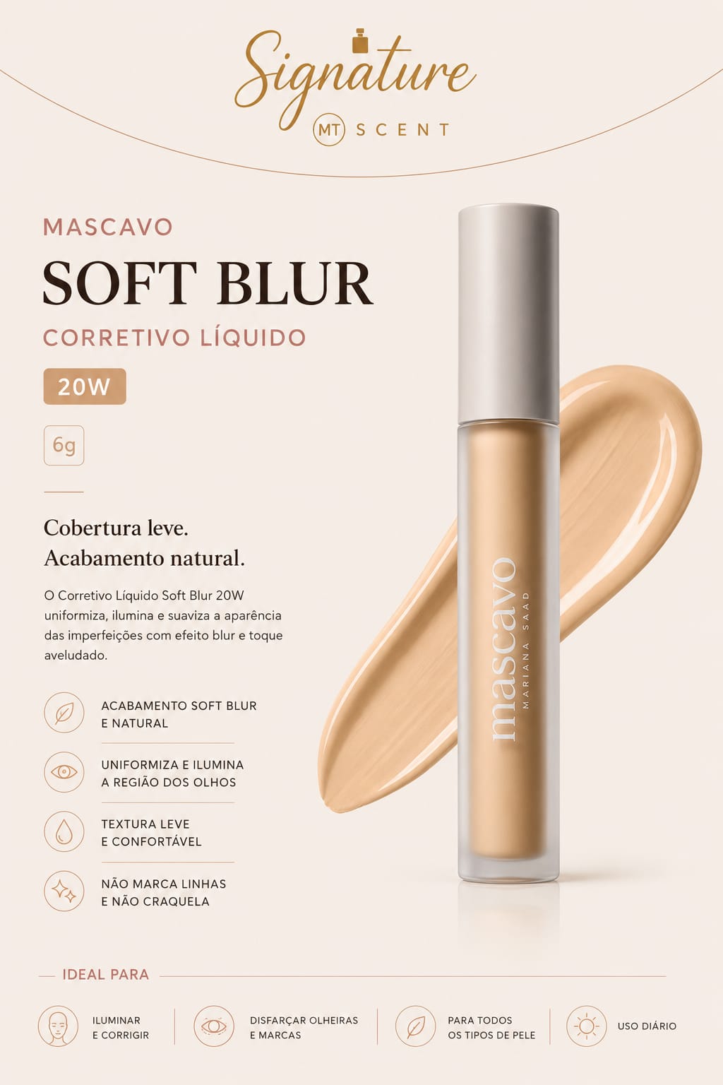SOFT BLUR CORRETIVO LIQUIDO 20W