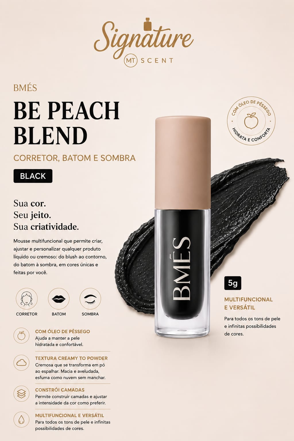 BE PEACH BLEND BLACK