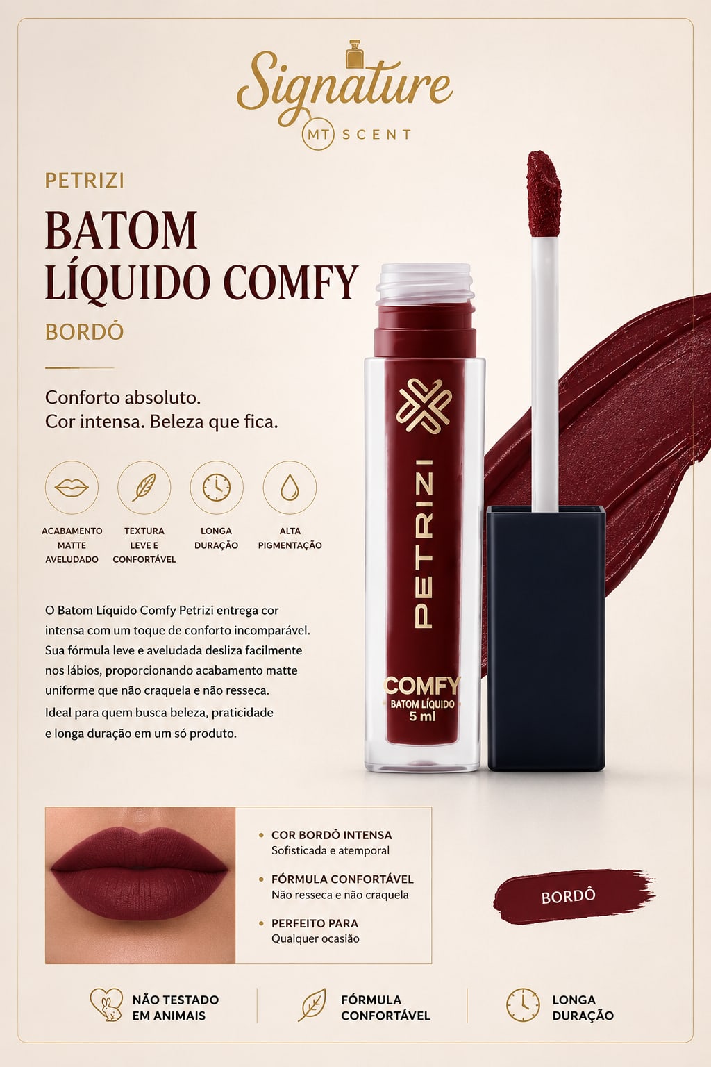 BATOM LIQUIDO COMFY BORDO