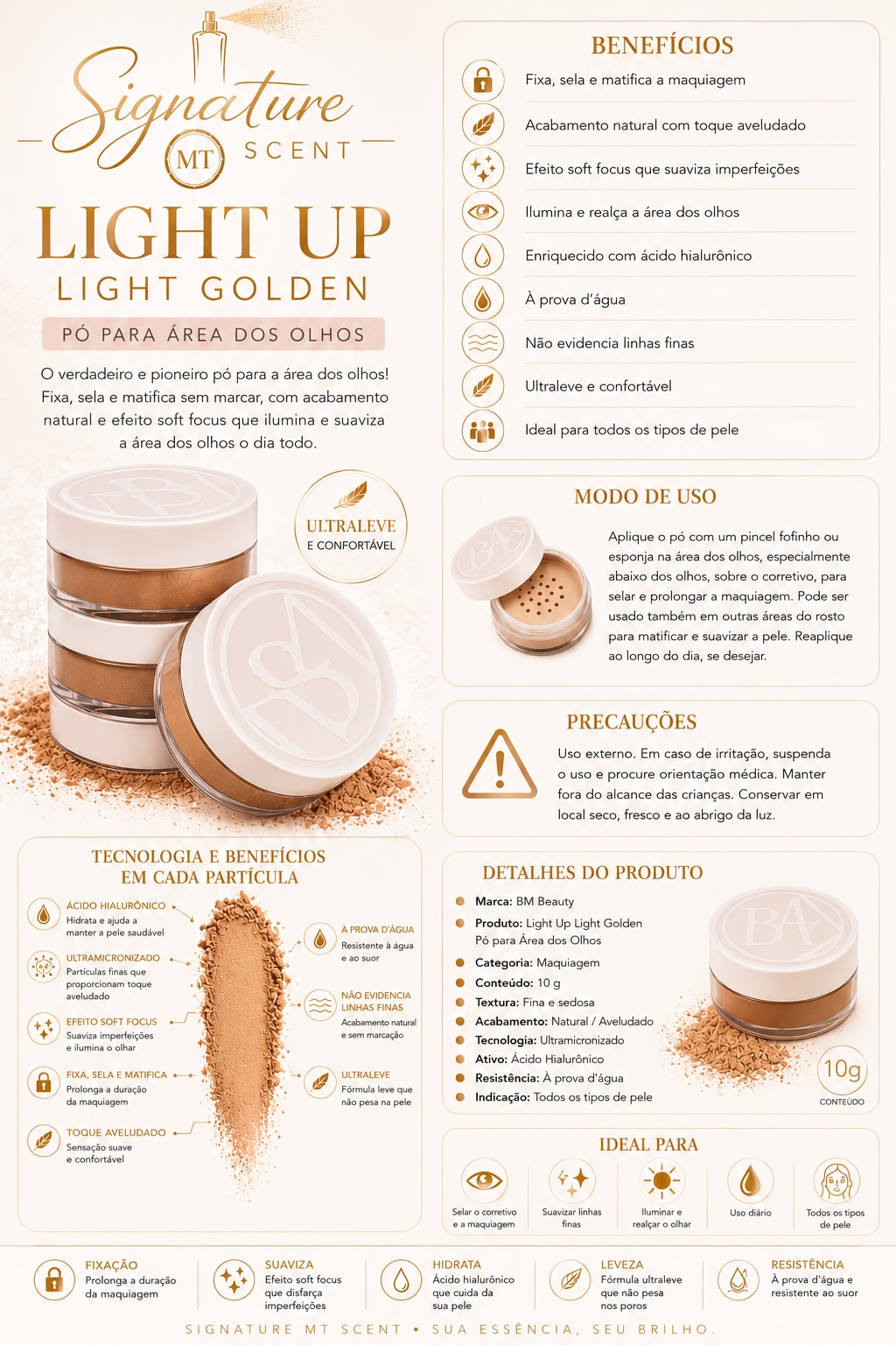 PO PARA AREA DOS OLHOS LIGHT GOLDEN