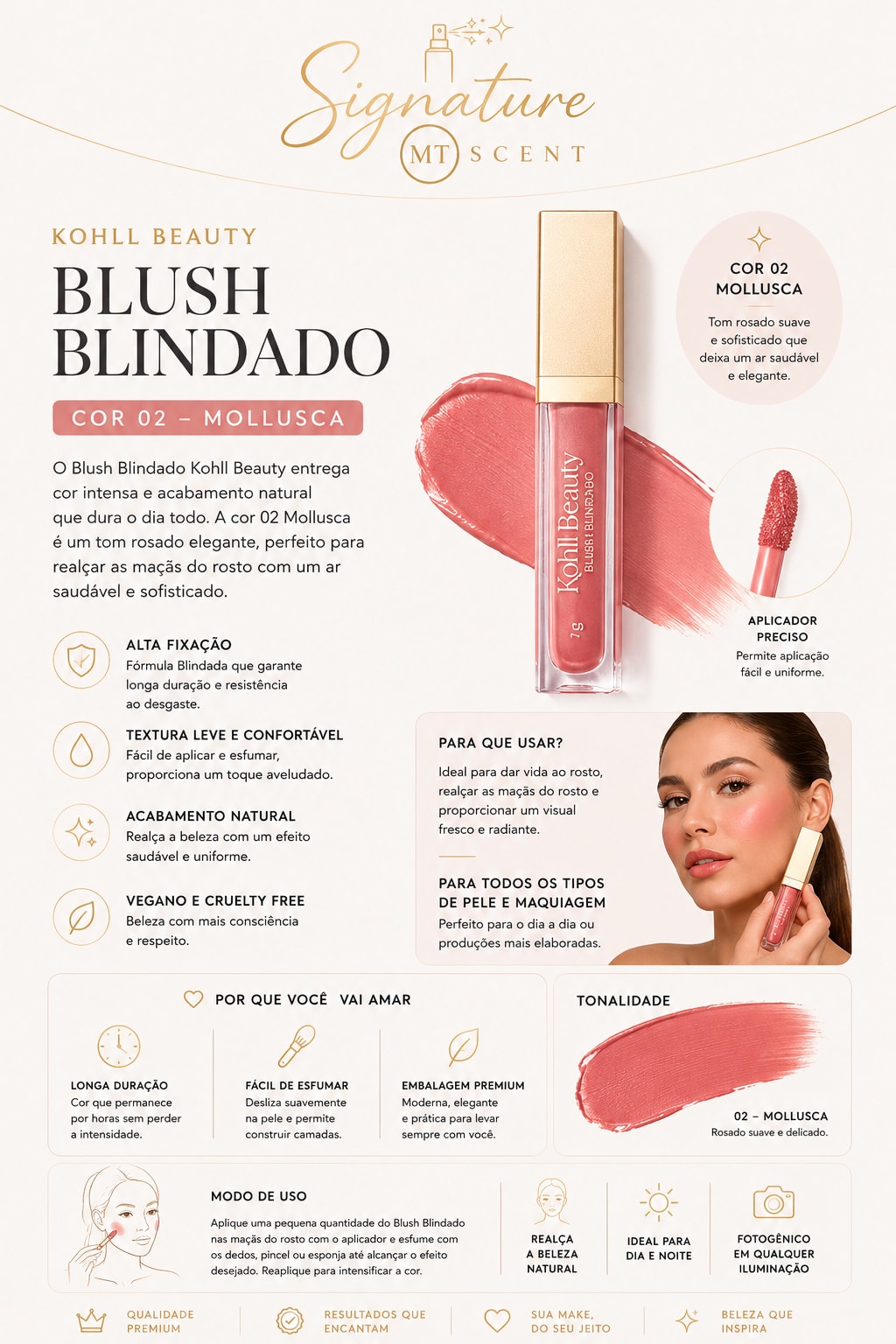 BLUSH BLINDADO- COR 2 MOLLUSCA