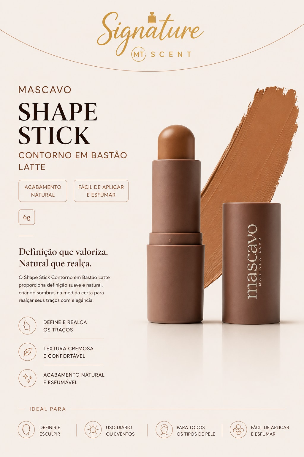 SHAPE CONTORNO EM BASTAO LATTE
