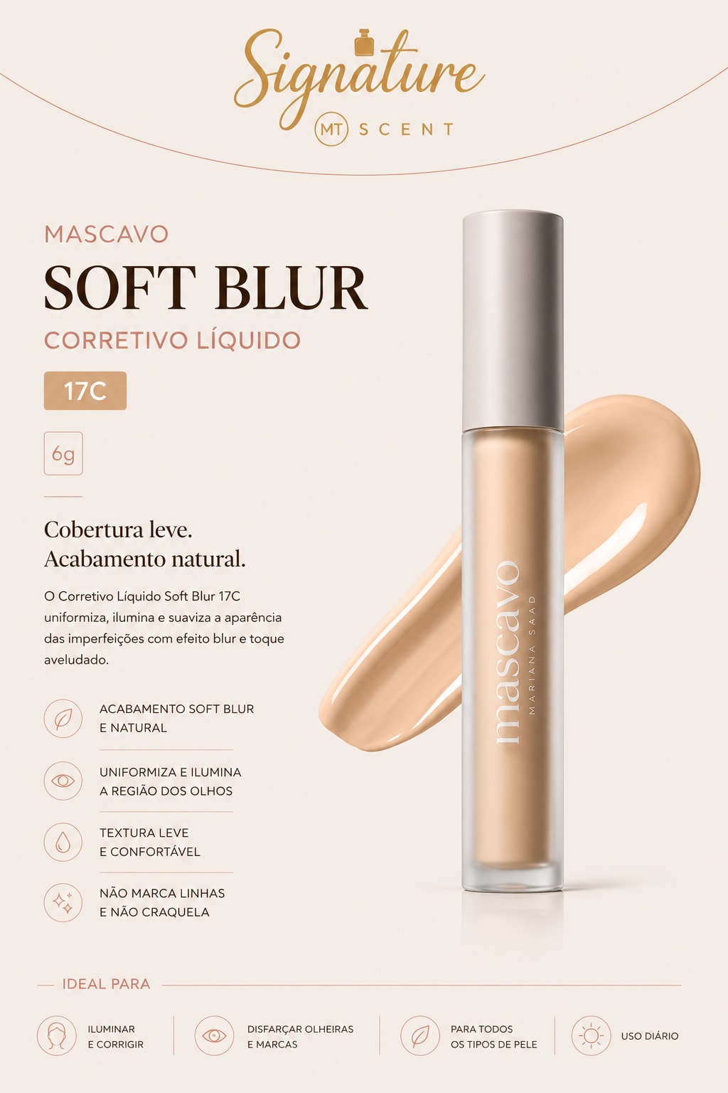 SOFT BLUR CORRETIVO LIQUIDO 17C