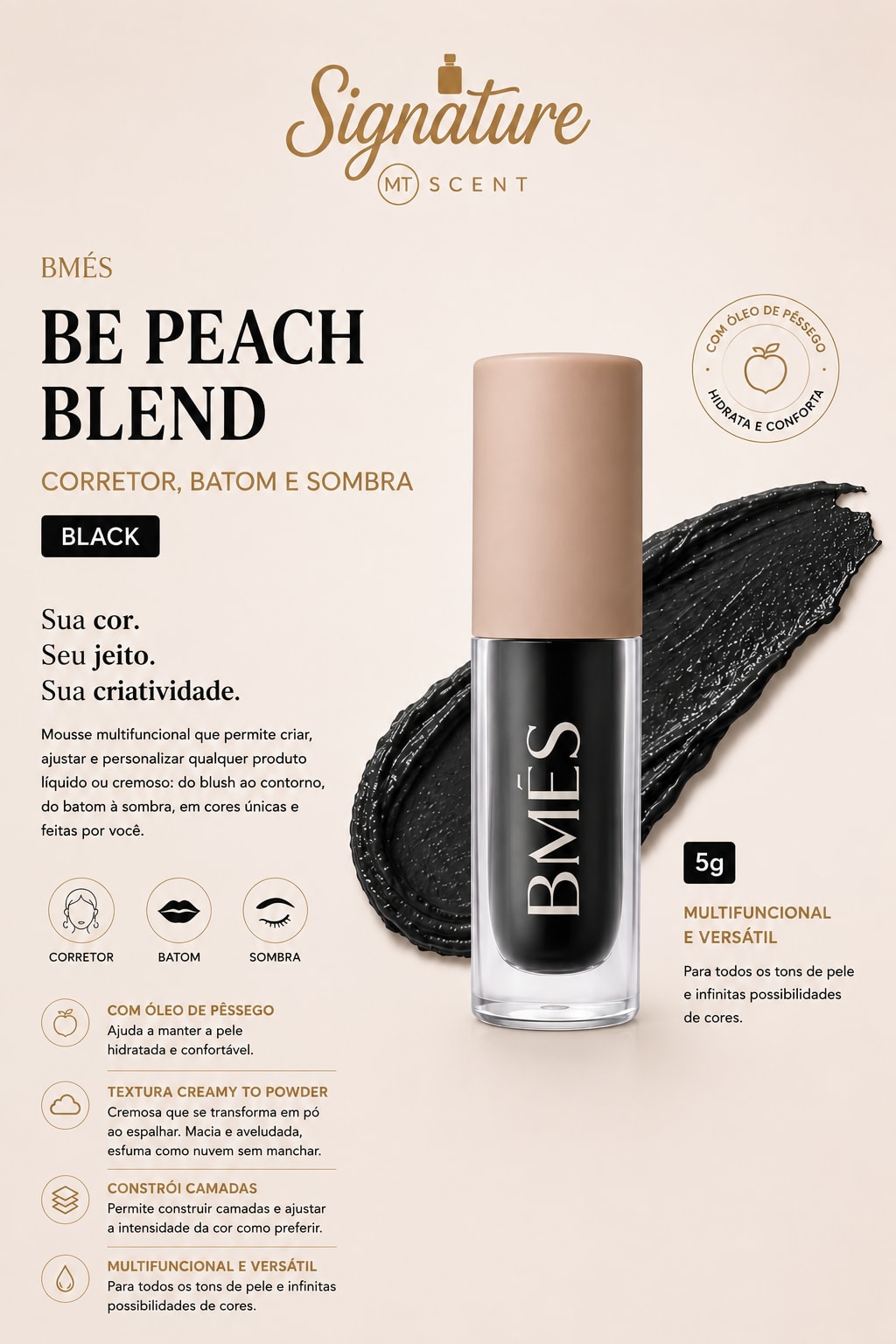 BE PEACH BLEND BLACK