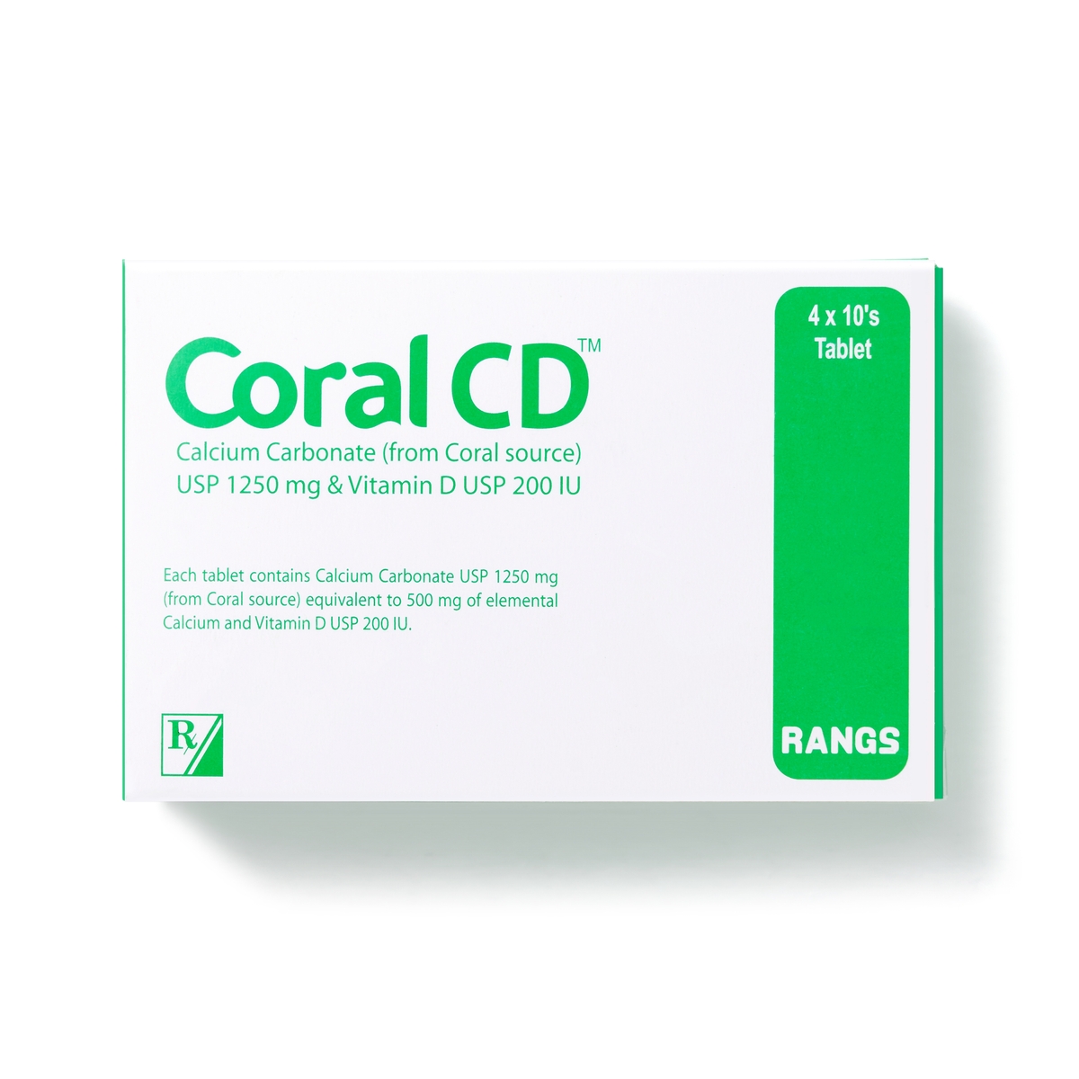 Calcium Carbonate 1250 mg + Vitamin D 200 IU