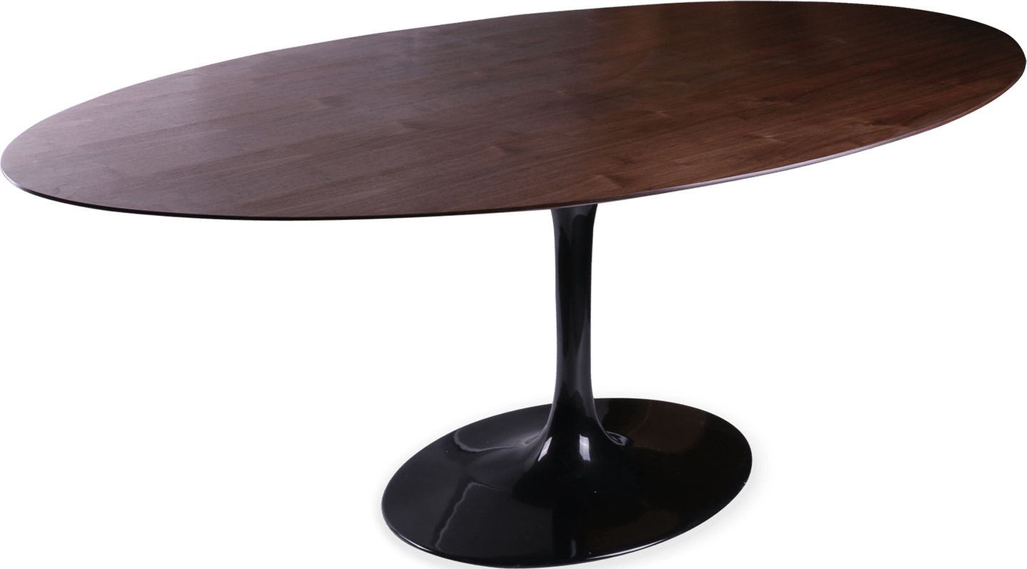 Blackwood mesa negra estilo Tulipán redonda 80 cm cocina comedor