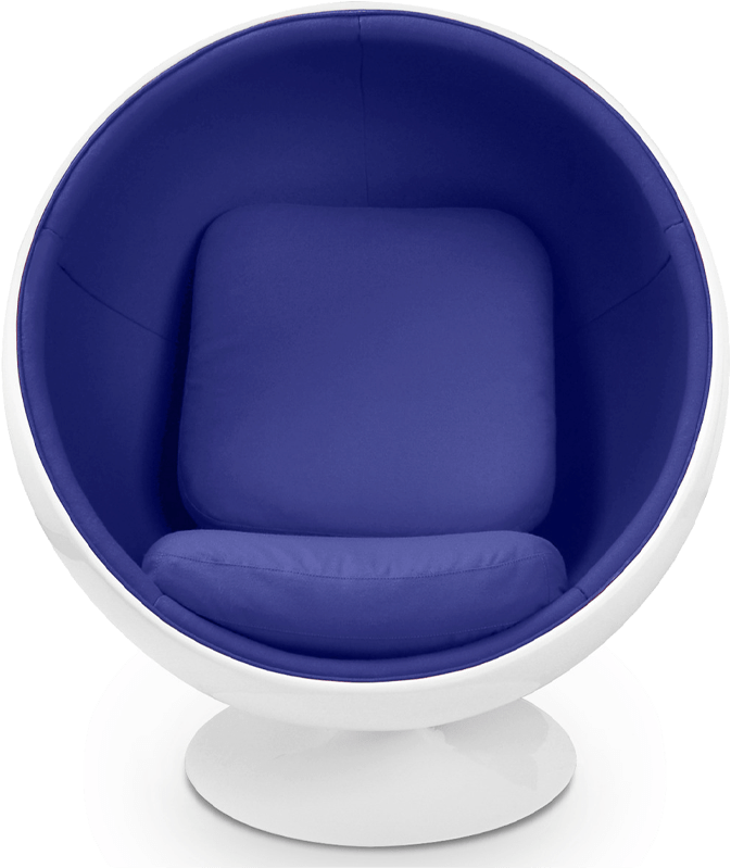 Ball Chair Moroccan Blue White Medium Mobelaris